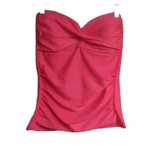 NWT Sunproof By Weatherproof Swim Top Strapless Women Size 9 Paradise Pink NEW